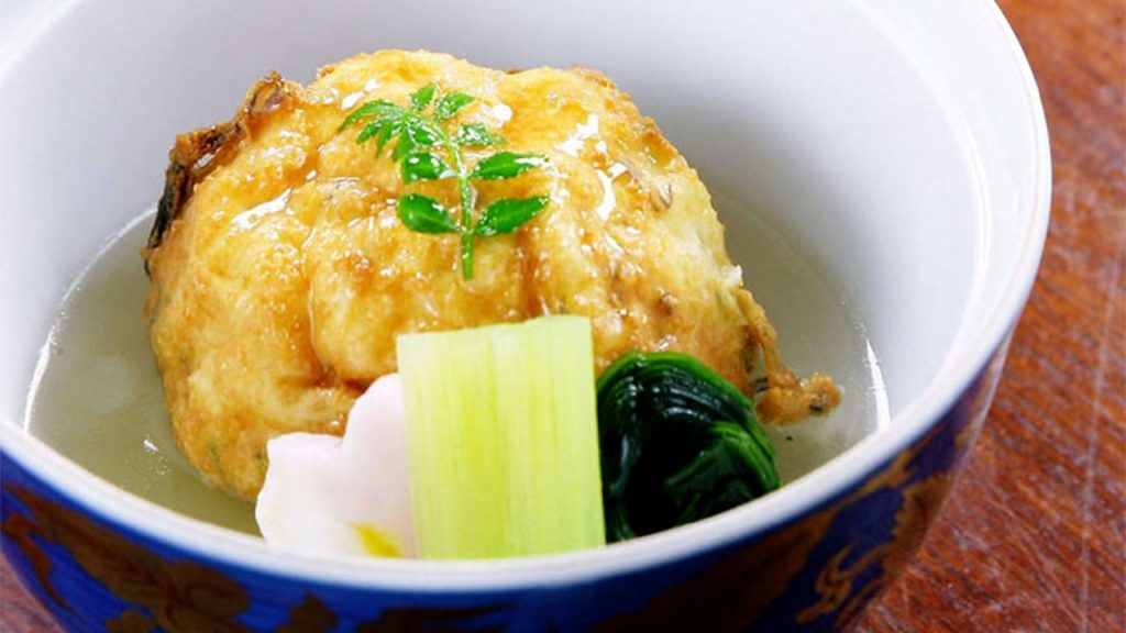 Tofu (bean cake) Manjyu Recipes of Japanese Ryotei